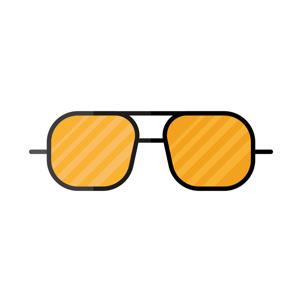 ícone de estilo simples de acessório de óculos de sol de verão vetor