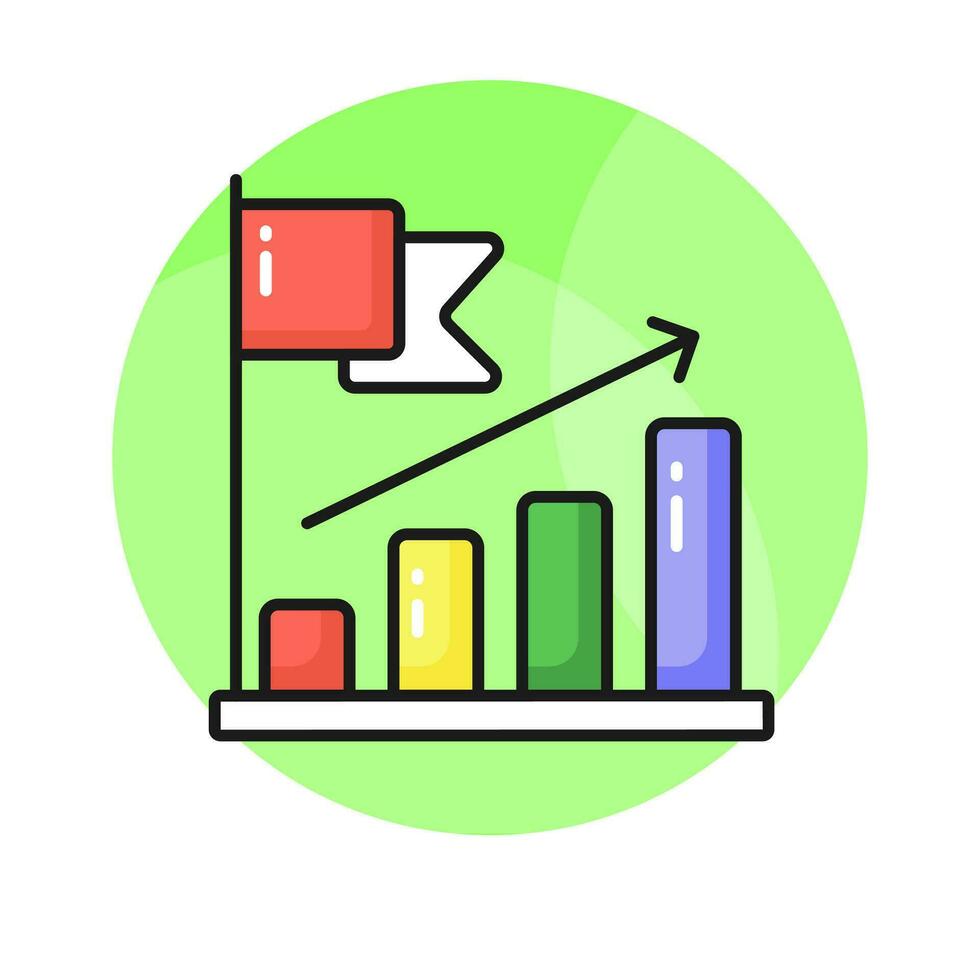 agarrar isto editável vetor do crescimento gráfico, o negócio análise ícone Projeto