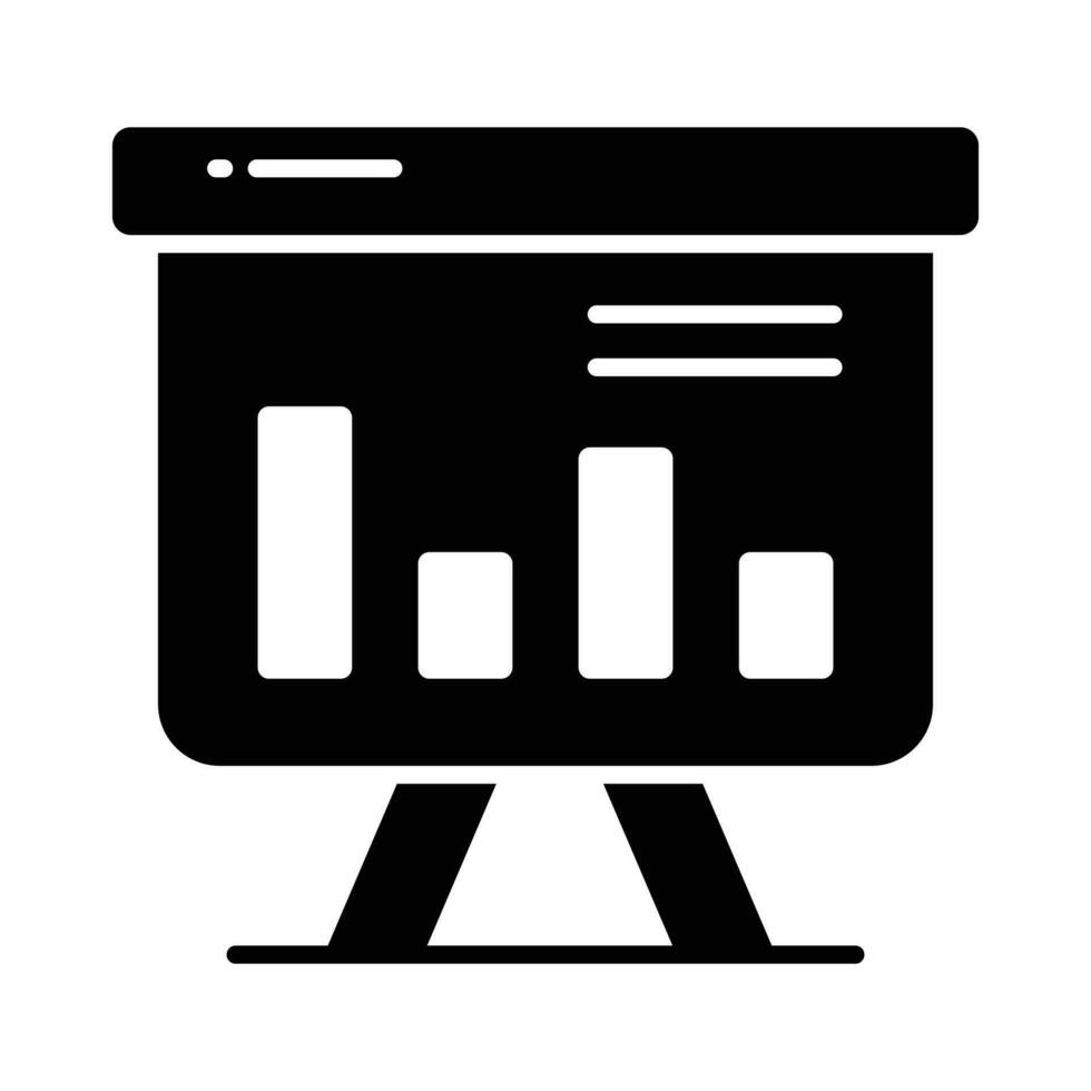 a ícone do o negócio gráfico apresentação, vetor do estatístico apresentação