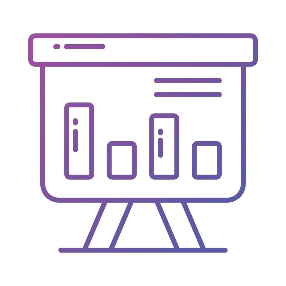 a ícone do o negócio gráfico apresentação, vetor do estatístico apresentação