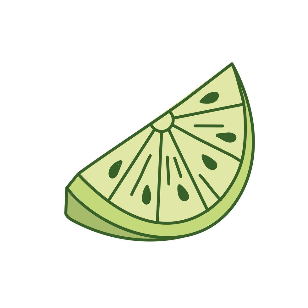 Limão fruta linha e preenchimento estilo ícone vector design