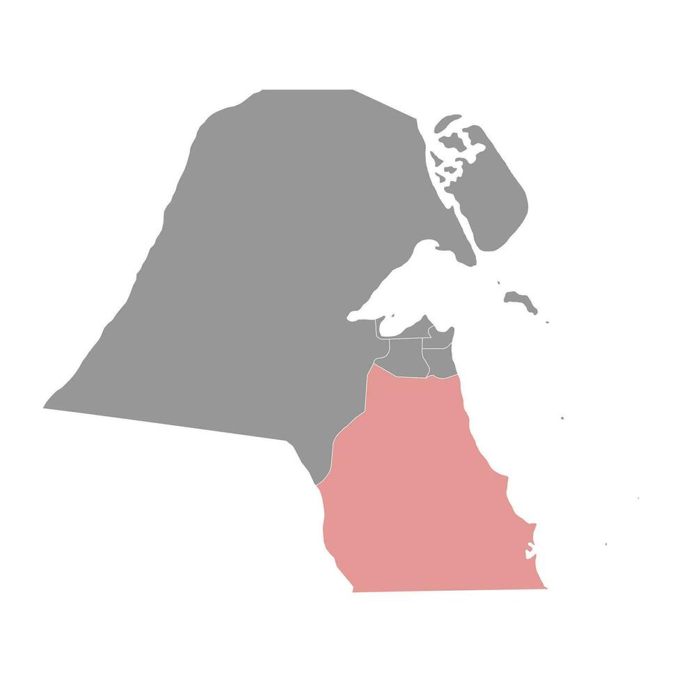 ahmadi governadoria, administrativo divisão do a país do kuwait. vetor ilustração.