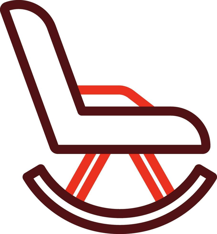 balanço cadeira glifo dois cor ícone para pessoal e comercial usar. vetor