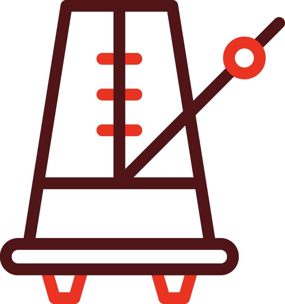 metrônomo glifo dois cor ícone para pessoal e comercial usar. vetor