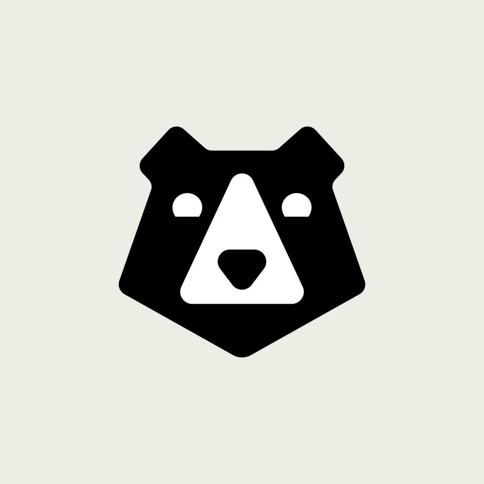 vetor ilustração do fofa Urso logotipo