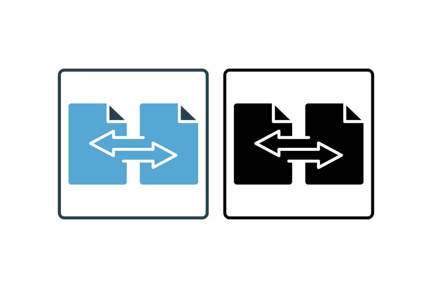 converter Arquivo ícone. adequado para rede local projeto, aplicativo, do utilizador interfaces. sólido ícone estilo. simples vetor Projeto editável