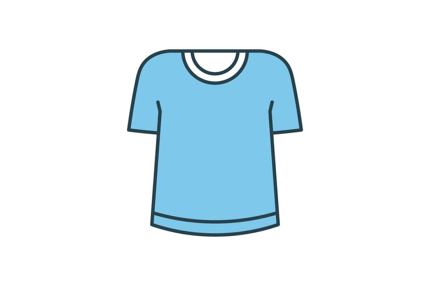camiseta ícone. ícone relacionado para roupas ícone definir. plano linha ícone estilo. simples vetor Projeto editável