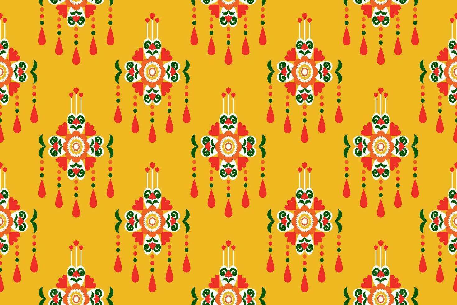 étnico abstrato flor arte. desatado padronizar dentro tribal, folk bordado, e mexicano estilo. asteca geométrico arte enfeite design de impressão para tapete, papel de parede, roupas, invólucro, tecido, cobrir, têxtil vetor