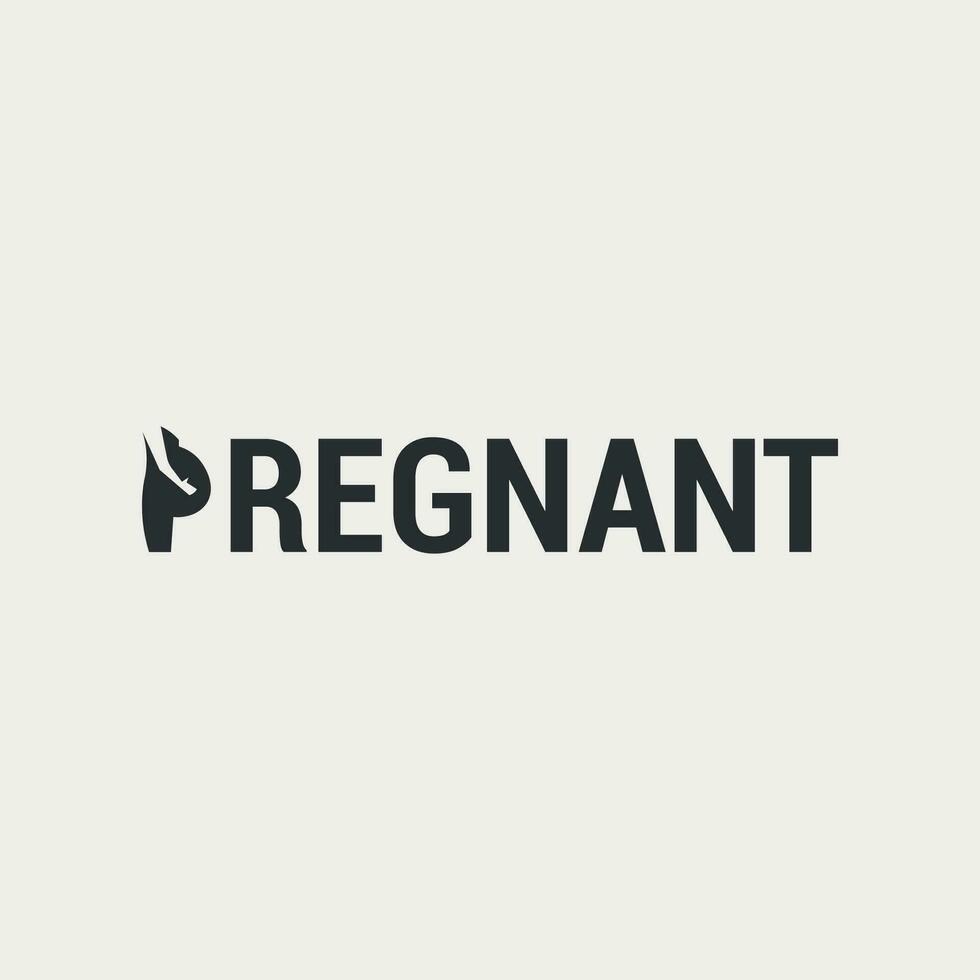 vetor grávida mínimo texto logotipo Projeto