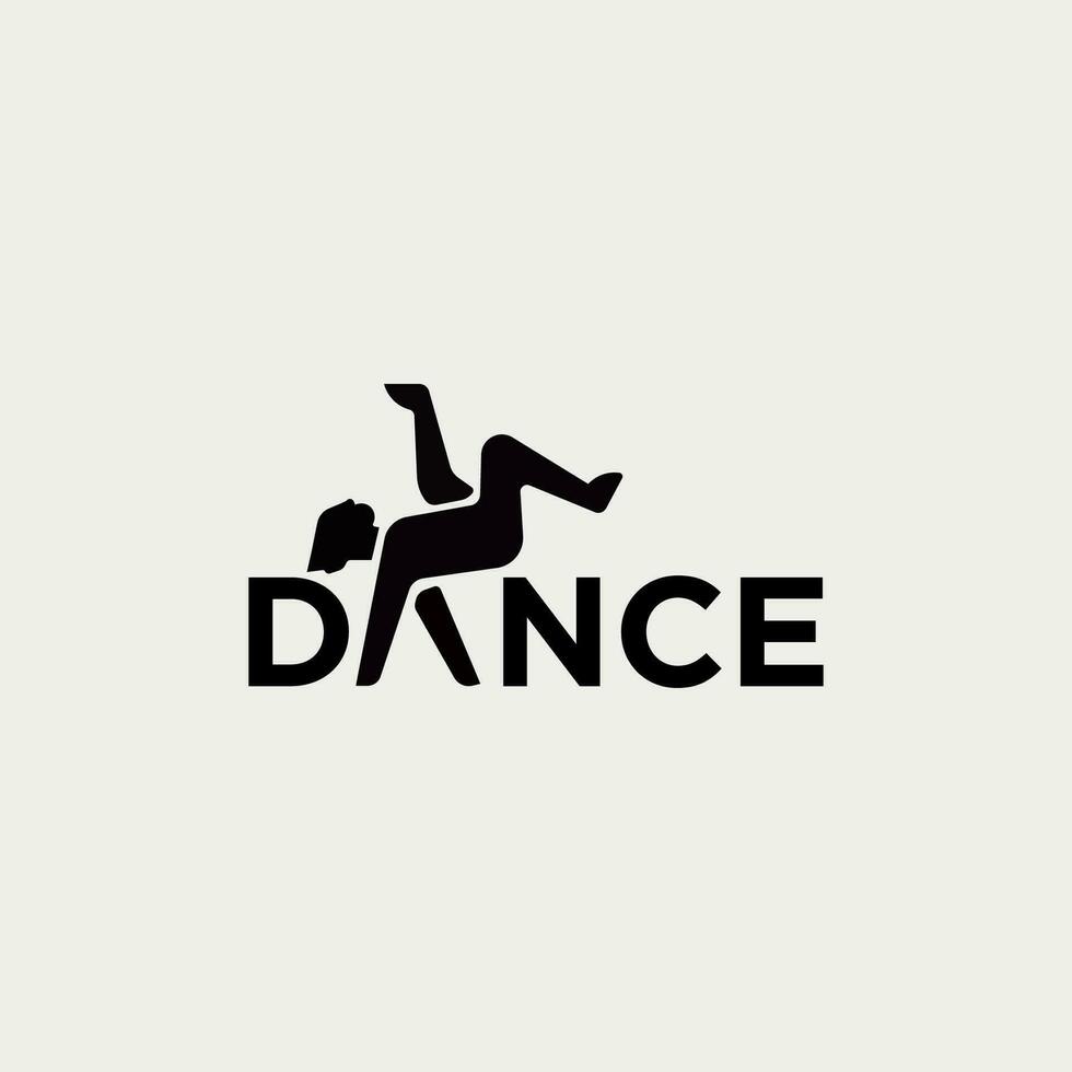 vetor dança mínimo texto logotipo Projeto