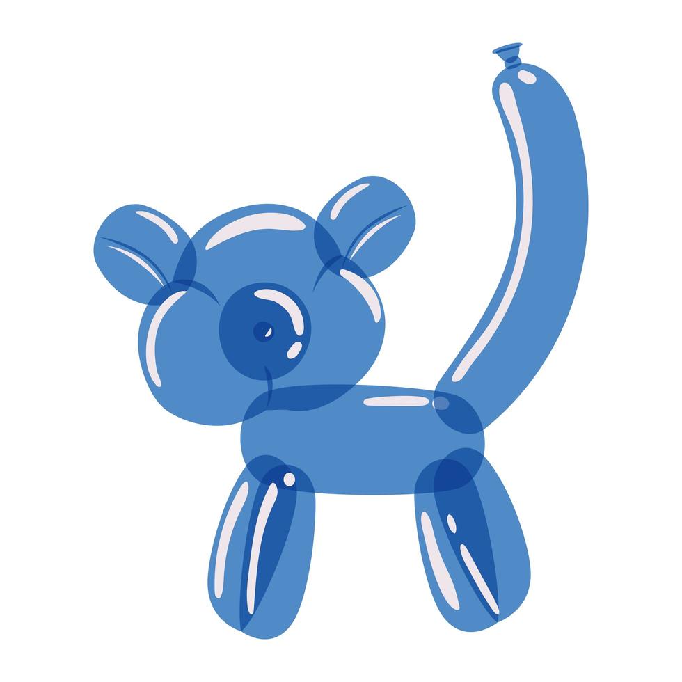 balão de macaco azul vetor