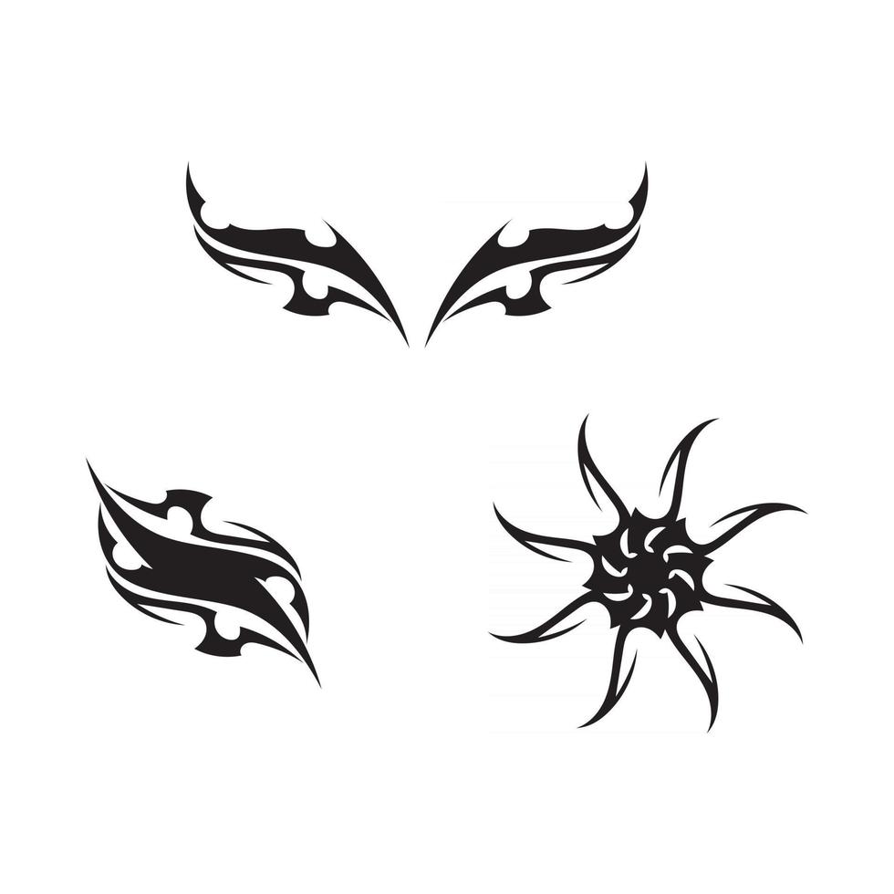 ícone de tatuagem étnica tribal ilustração vetorial logotipo vetor