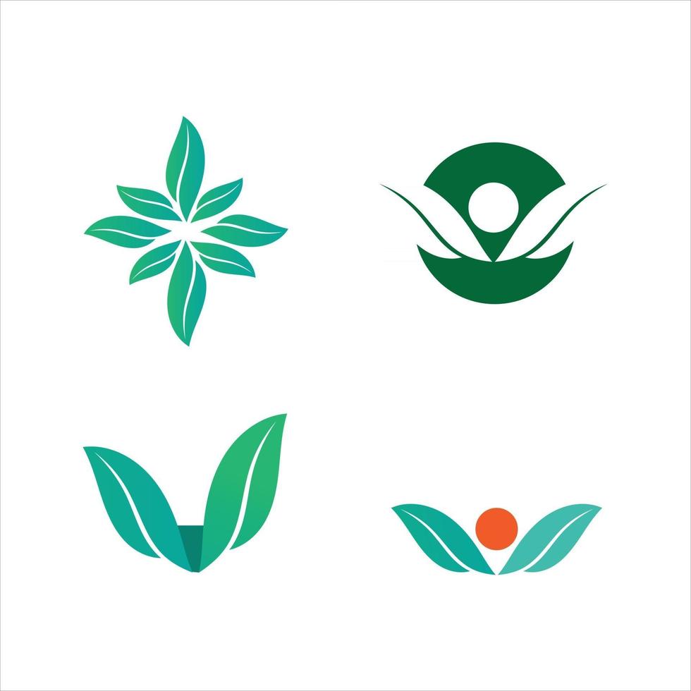 logotipos da natureza da ecologia de folha de árvore verde vetor