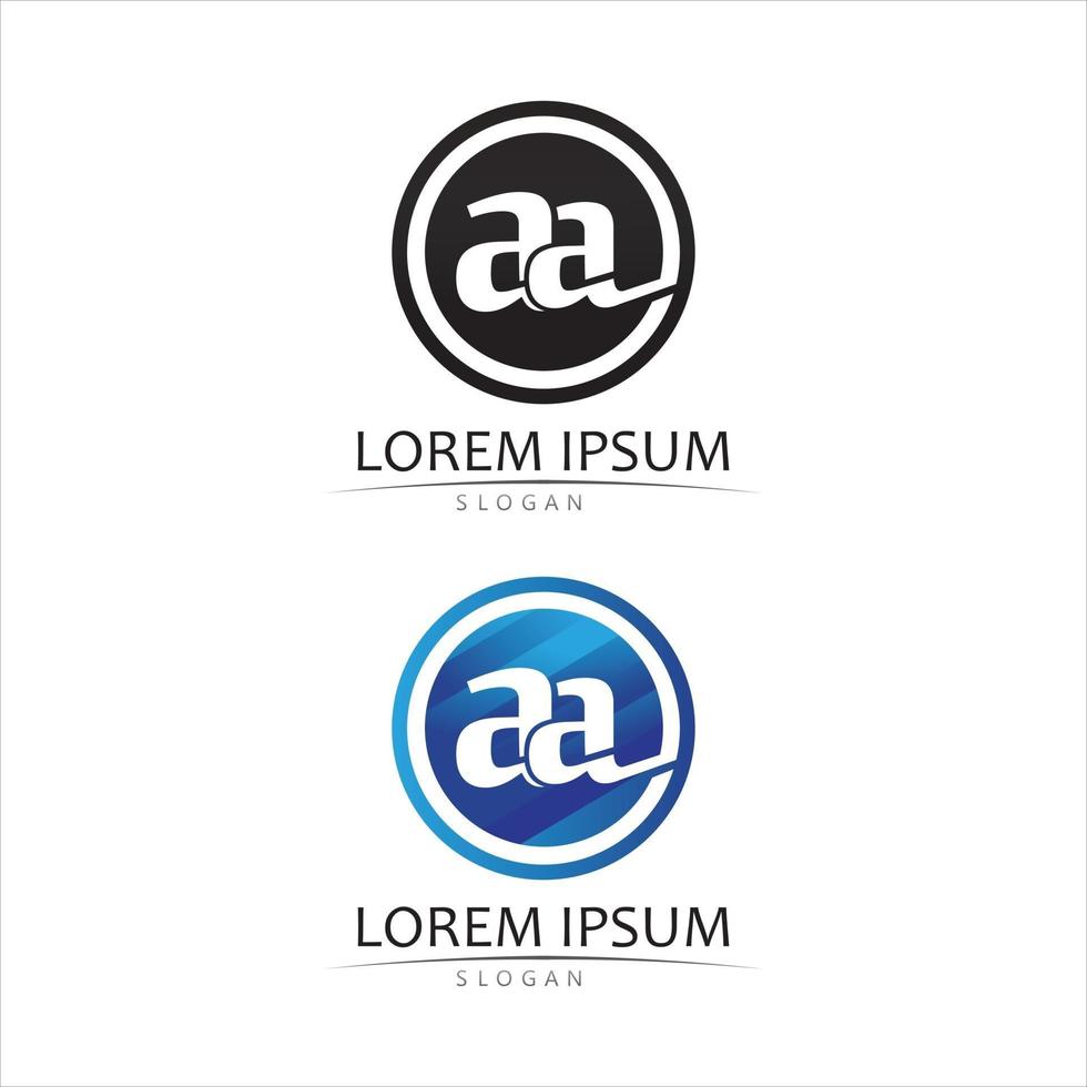 uma carta logotipo modelo fonte logotipo vetor