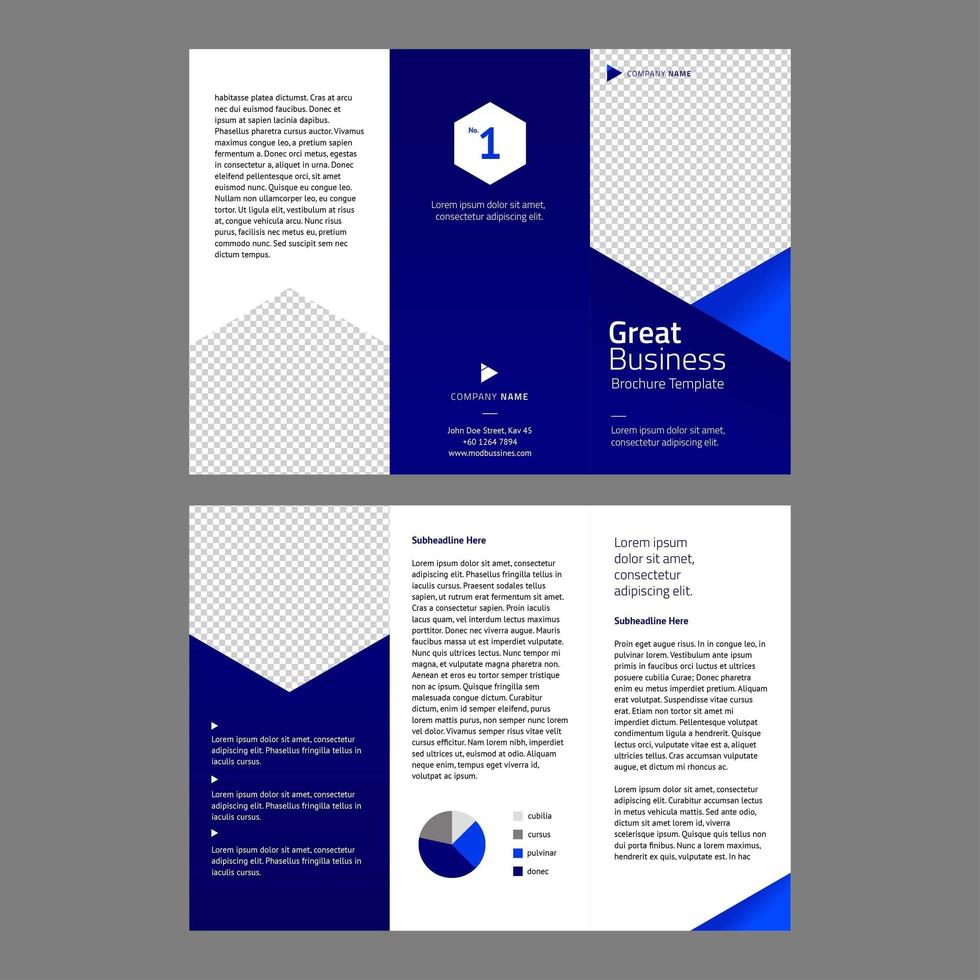 Professional Brochure Template Blue  vetor