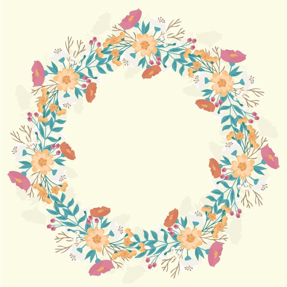 Vector Floral Wreath 