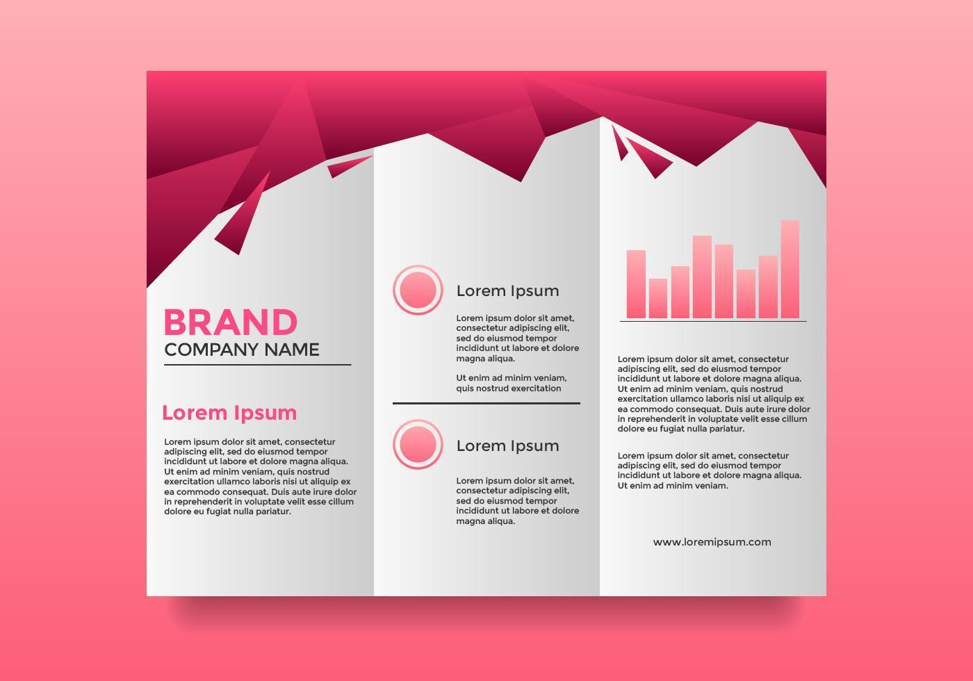 Professional Company Pink Brochure Template vetor