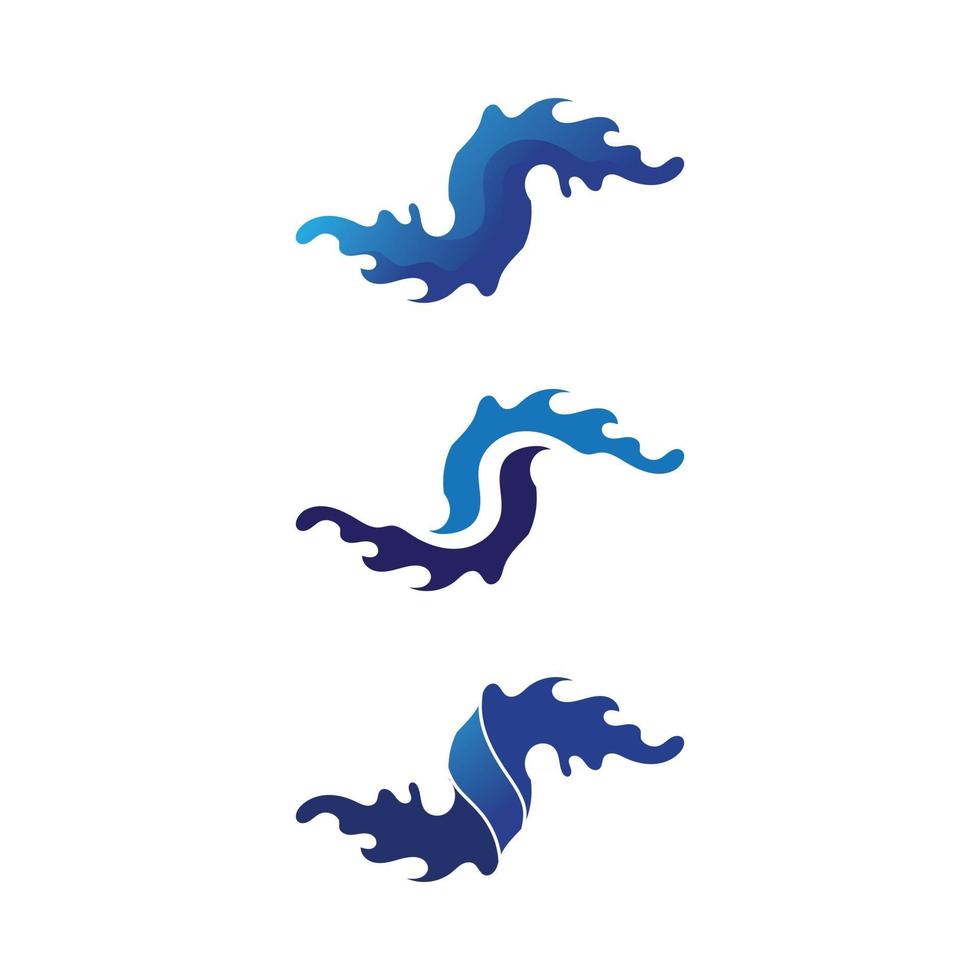 água e onda logotipo modelo ilustração vetorial design vetor