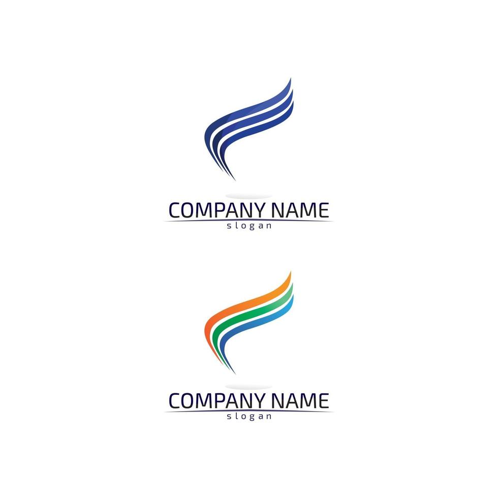 abstrato asas modelo de logotipo ícone de vetor aplicativo de design de logotipo