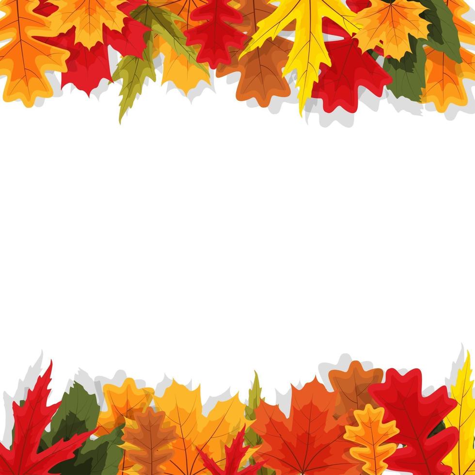fundo de folhas naturais de outono. ilustração vetorial vetor