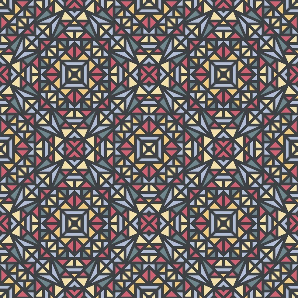 fundo cinza sem costura com padrão geométrico multicolorido vetor