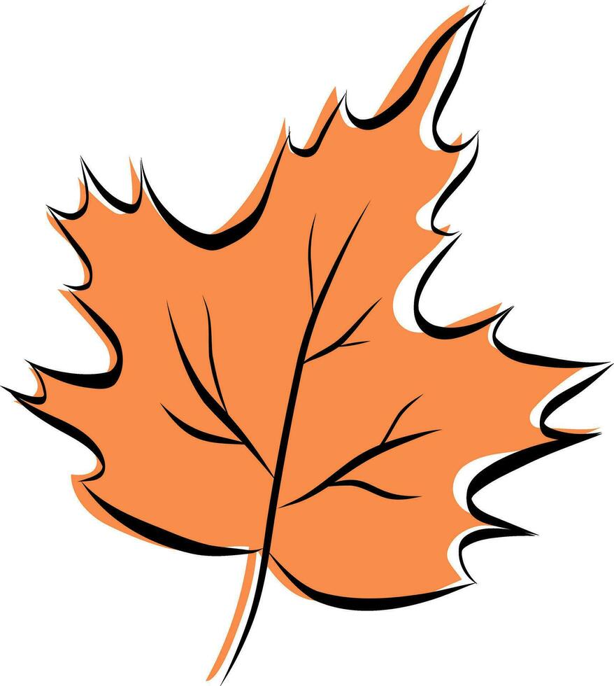 folhas de outono coloridas. estilo simples de desenho animado simples. isolado na ilustração vetorial de fundo branco. design para adesivos, logotipo, web e aplicativo móvel. vetor