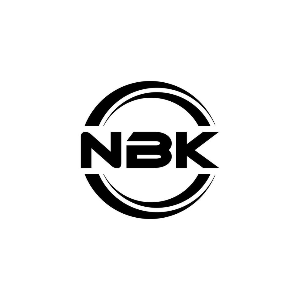 nbk logotipo projeto, inspiração para uma único identidade. moderno elegância e criativo Projeto. marca d'água seu sucesso com a impressionante isto logotipo. vetor