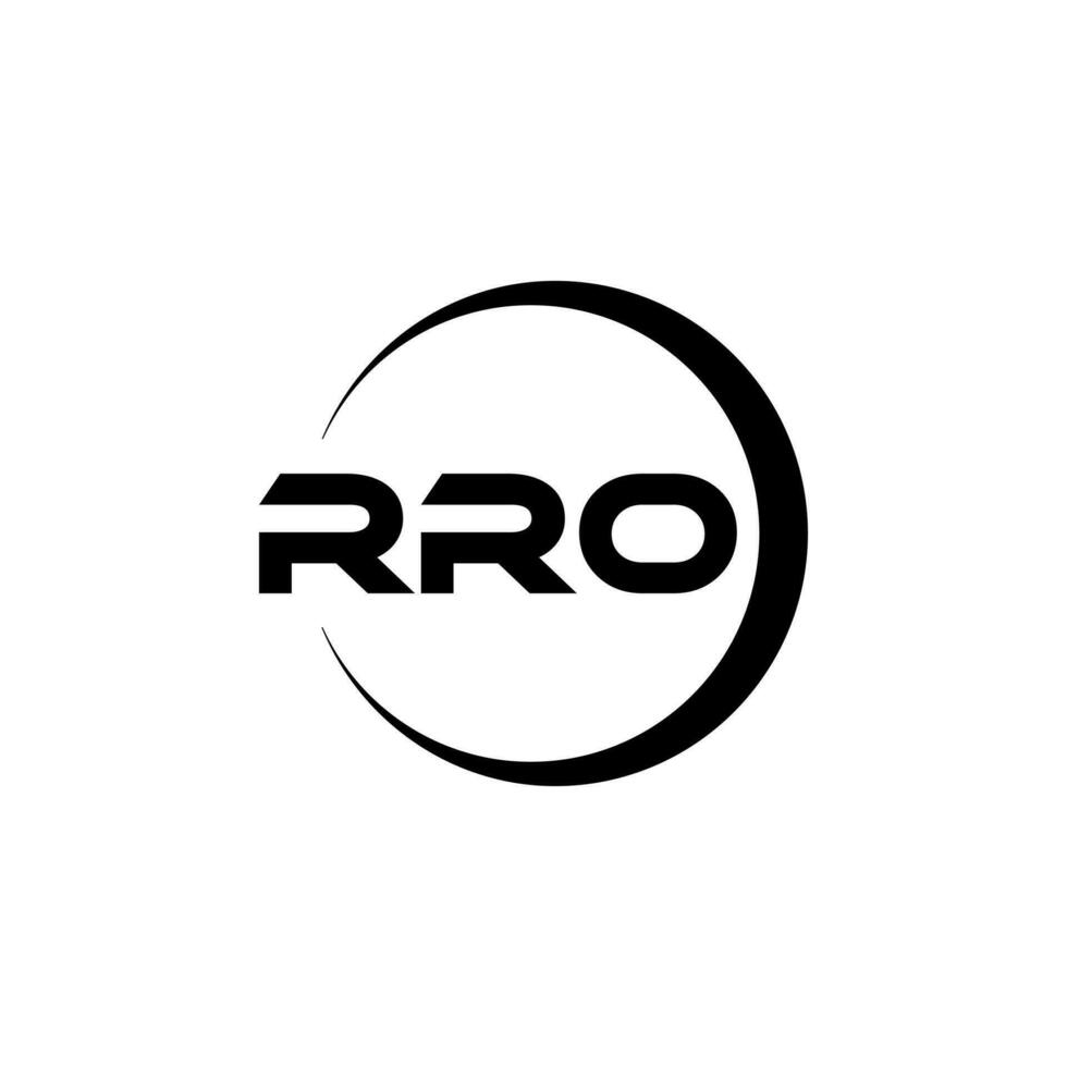 design de logotipo de letra rro na ilustração. logotipo vetorial, desenhos de caligrafia para logotipo, pôster, convite, etc. vetor