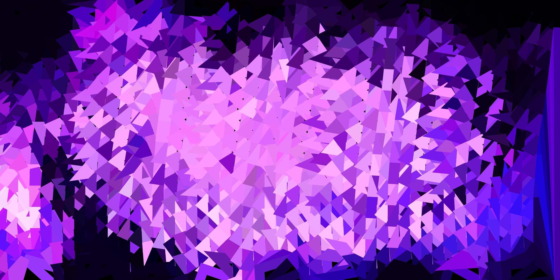 modelo de mosaico de triângulo de vetor roxo e rosa escuro.