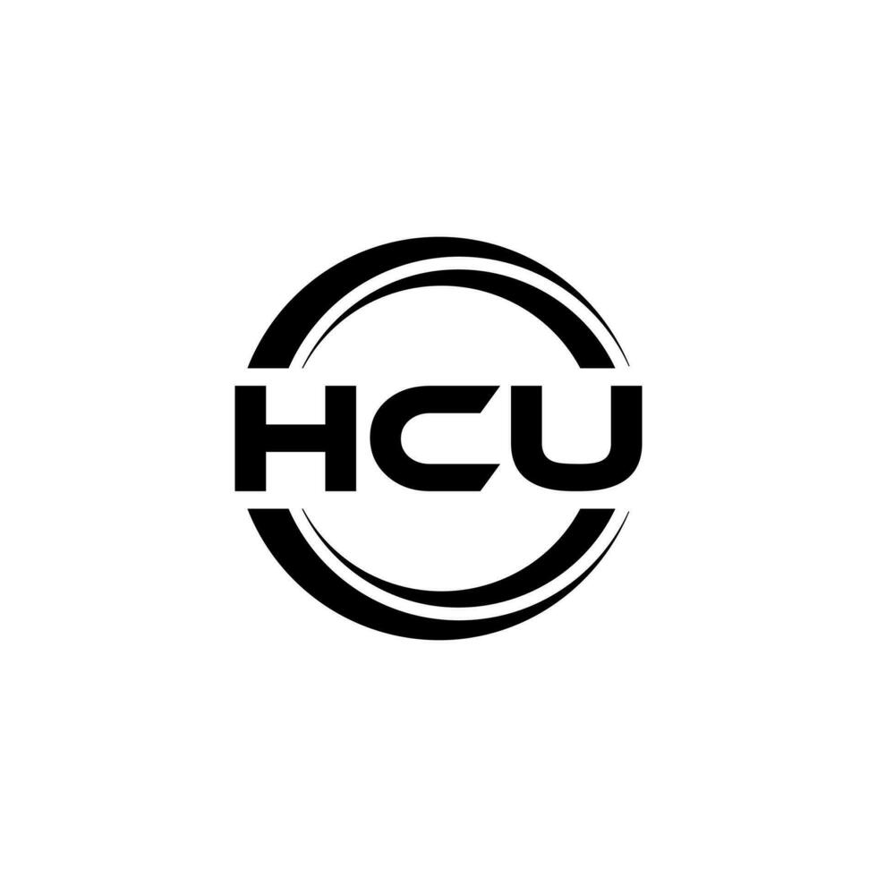 hcu logotipo projeto, inspiração para uma único identidade. moderno elegância e criativo Projeto. marca d'água seu sucesso com a impressionante isto logotipo. vetor