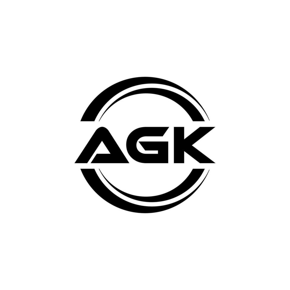 agk logotipo projeto, inspiração para uma único identidade. moderno elegância e criativo Projeto. marca d'água seu sucesso com a impressionante isto logotipo. vetor