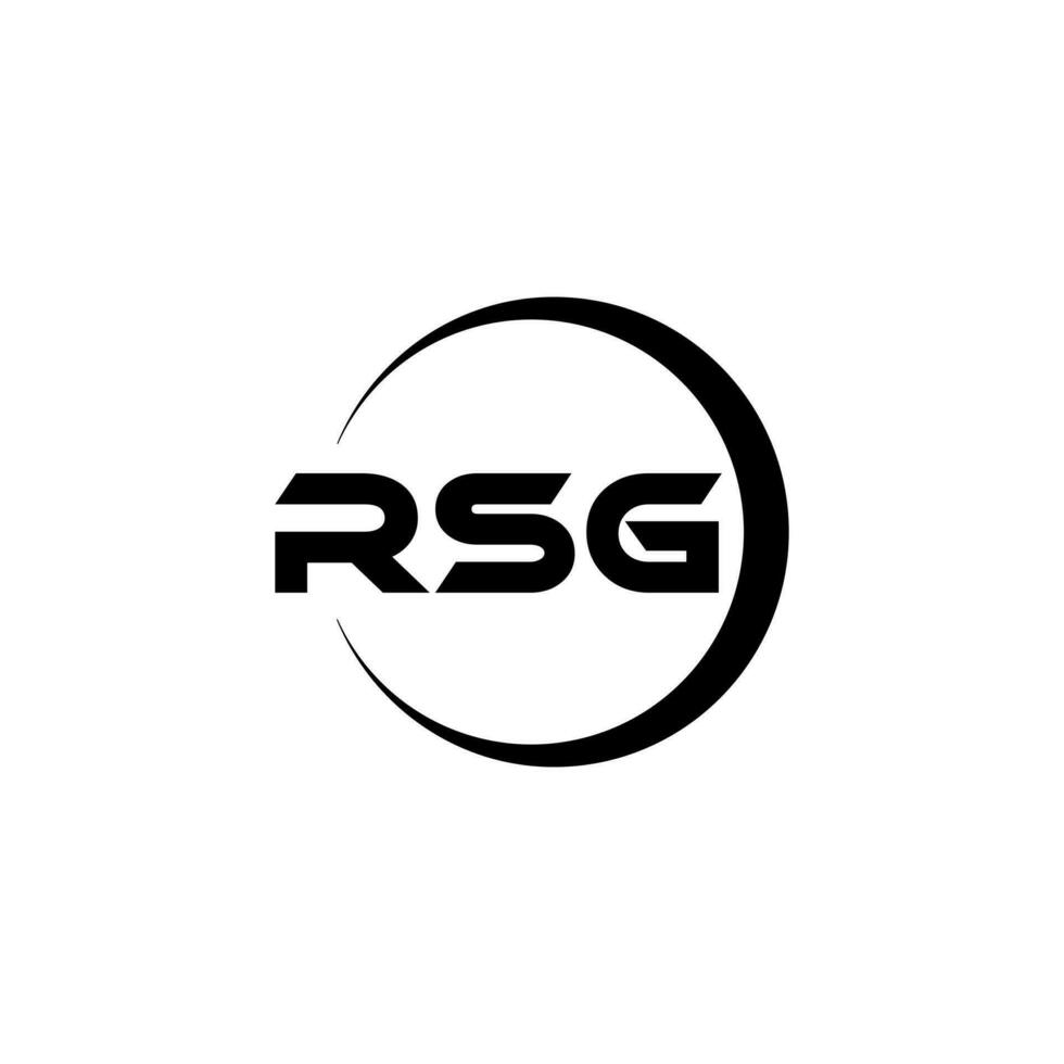 design de logotipo de carta rsg na ilustração. logotipo vetorial, desenhos de caligrafia para logotipo, pôster, convite, etc. vetor