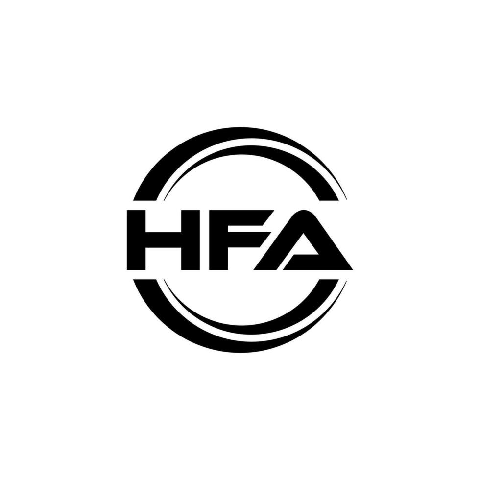 hfa logotipo projeto, inspiração para uma único identidade. moderno elegância e criativo Projeto. marca d'água seu sucesso com a impressionante isto logotipo. vetor