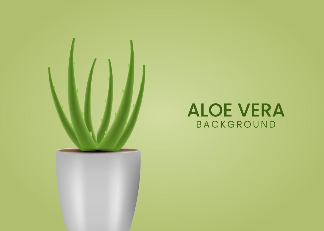 ilustração realista do fundo do conceito de vetor de aloe vera