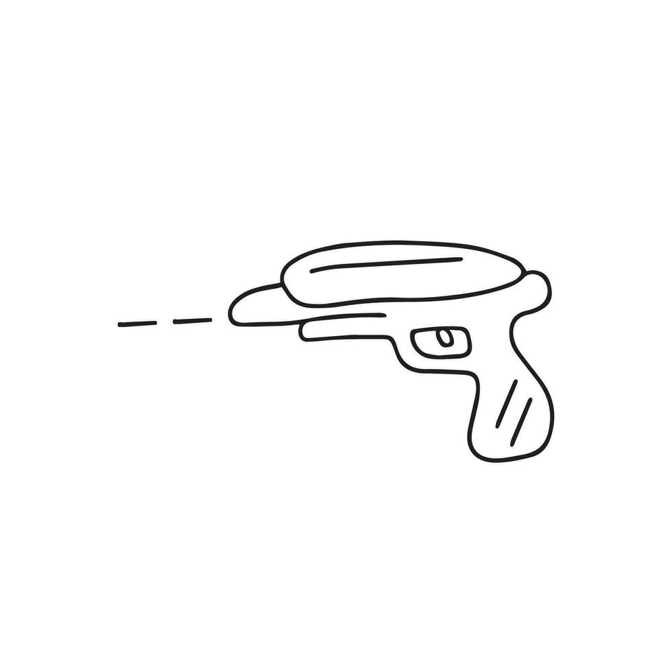mão desenhado vetor ilustração do brinquedo pistola.