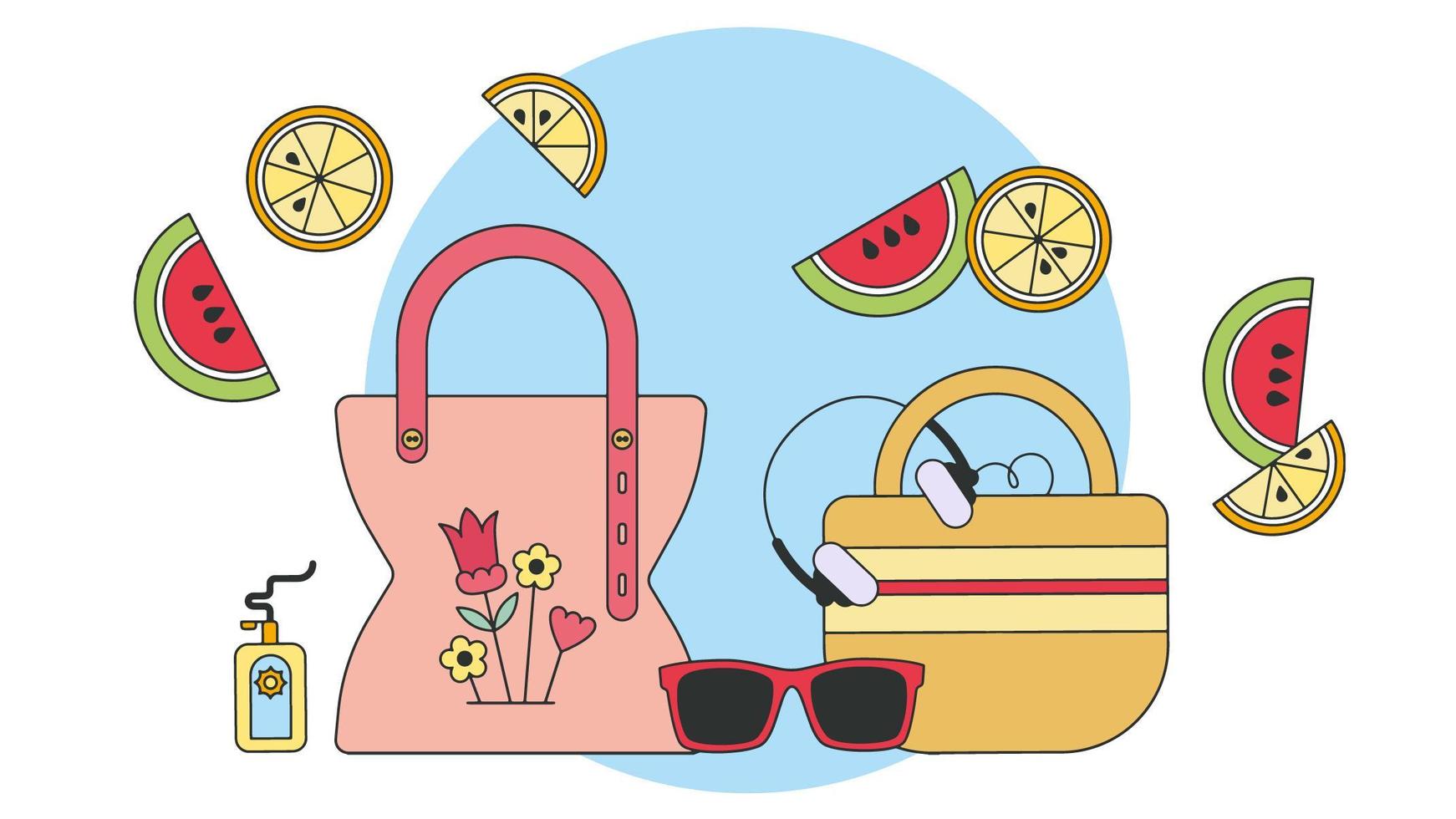 Summer Bags Vector