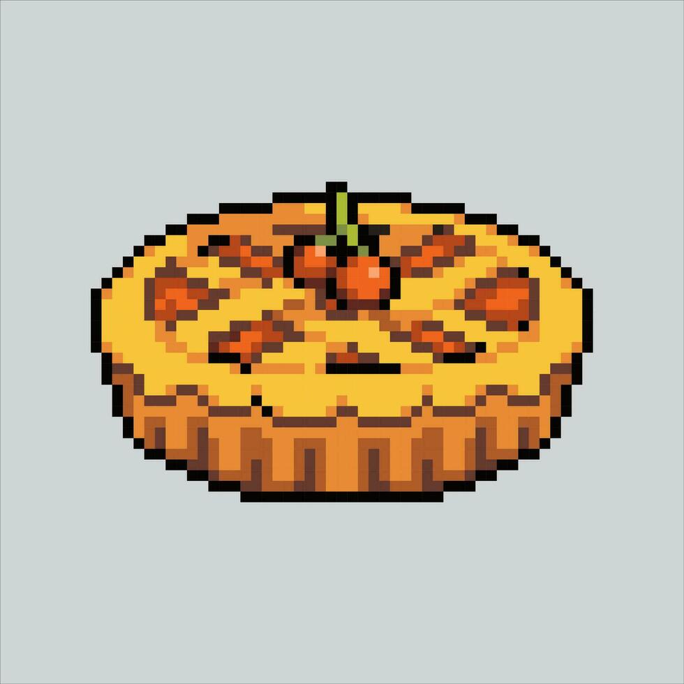 Item de comida de fatia de torta de pixel art para jogo de bits