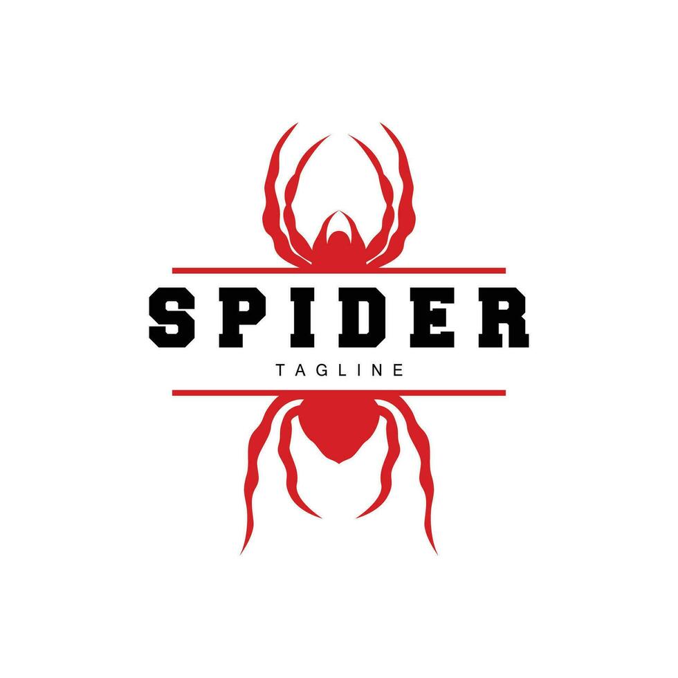 aranha logotipo animal inseto símbolo Projeto simples silhueta ilustração vetor