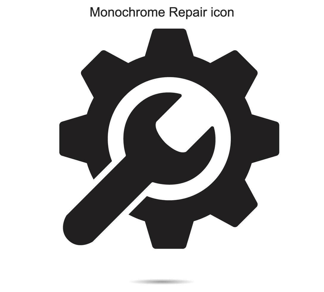 monocromático reparar ícone, vetor ilustração.