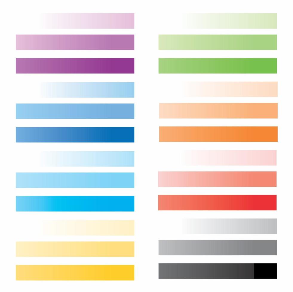 lindas paletas de cores gradientes na moda vetor