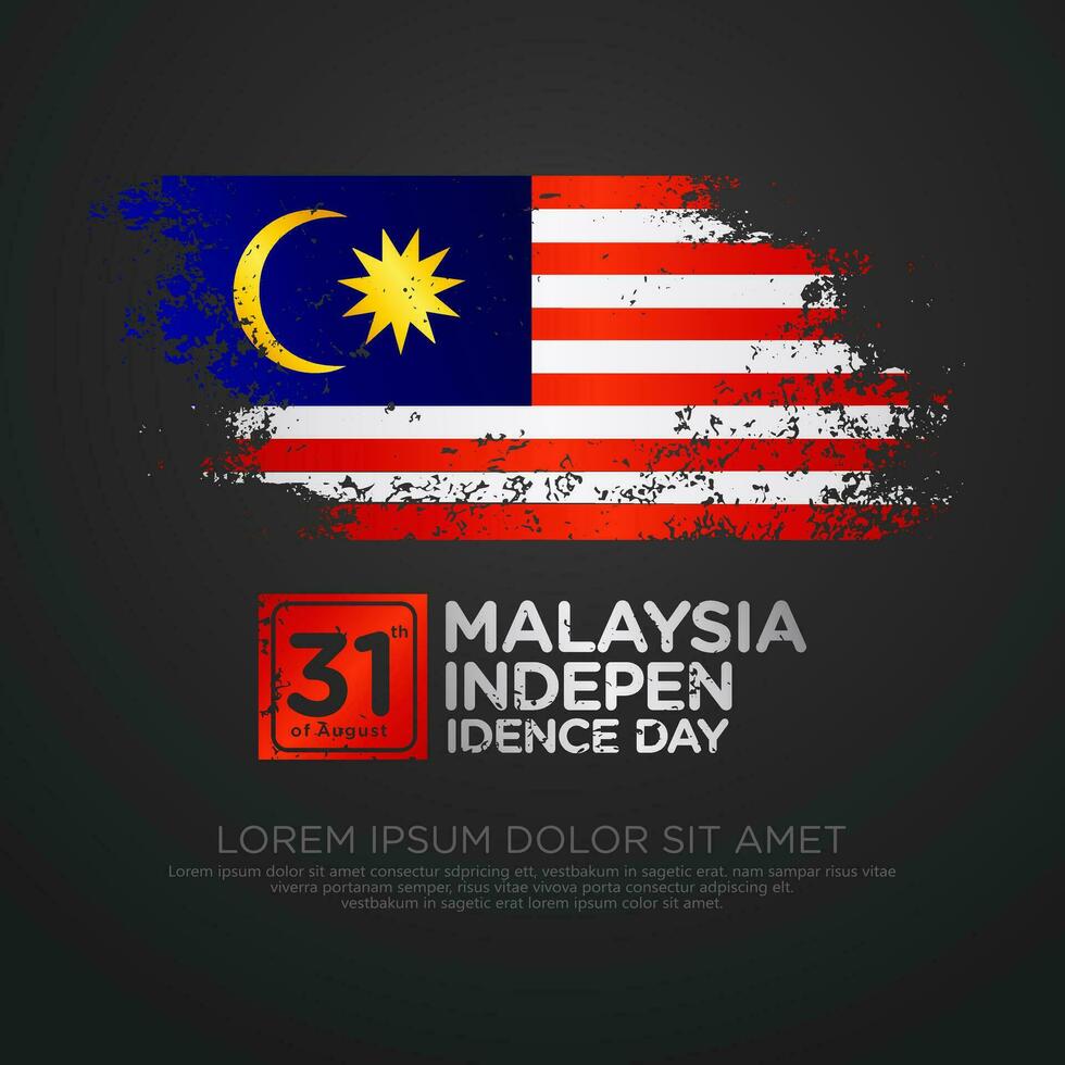 Malásia independência dia modelo vetor