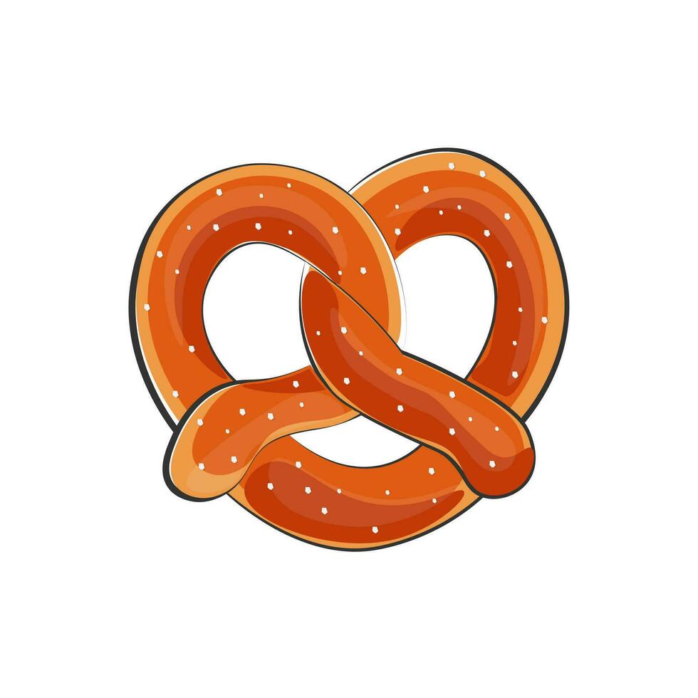 pretzel desenho animado vetor ilustração logotipo