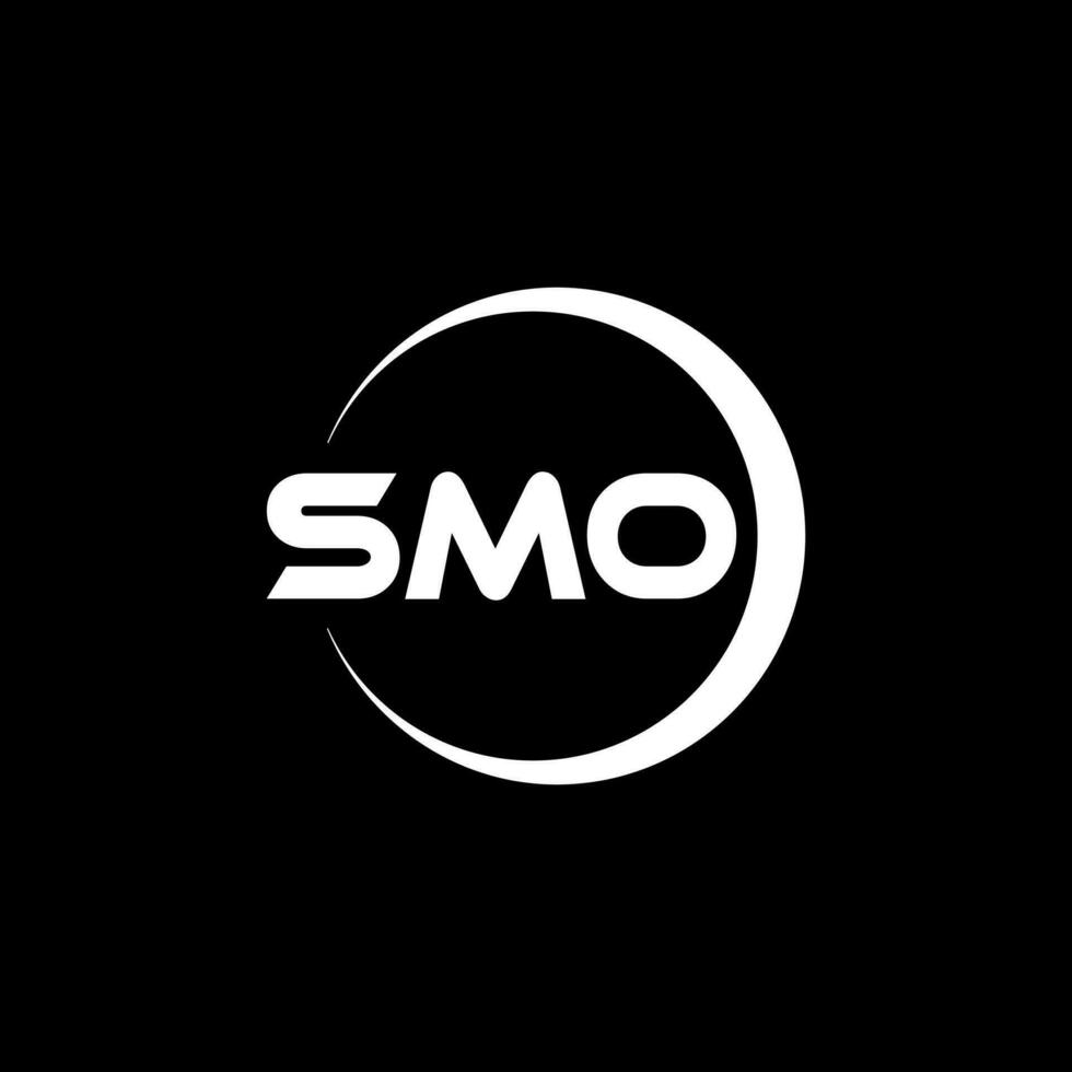 design de logotipo de carta smo no ilustrador. logotipo vetorial, desenhos de caligrafia para logotipo, pôster, convite, etc. vetor