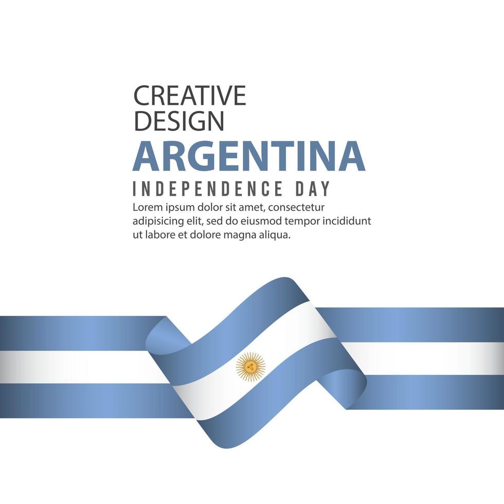 modelo de vetor de ilustração de pôster de dia independente da argentina