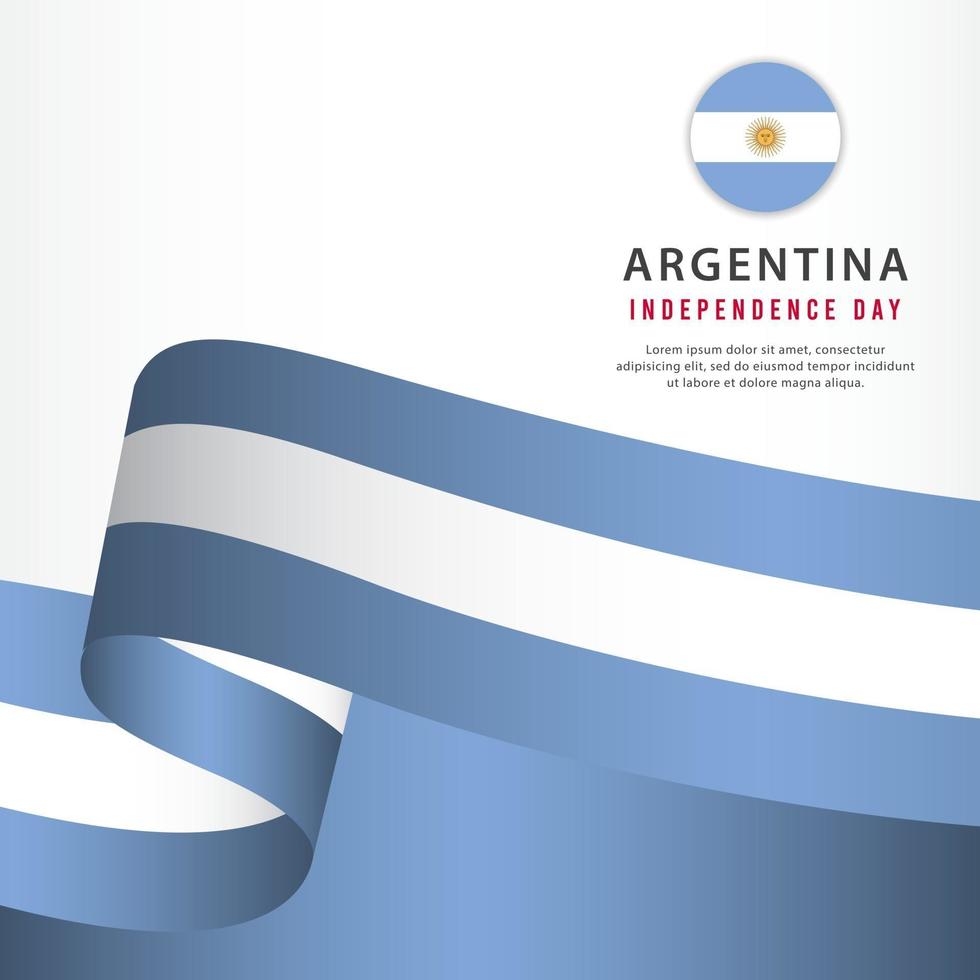 celebração do dia da independência da argentina vetor