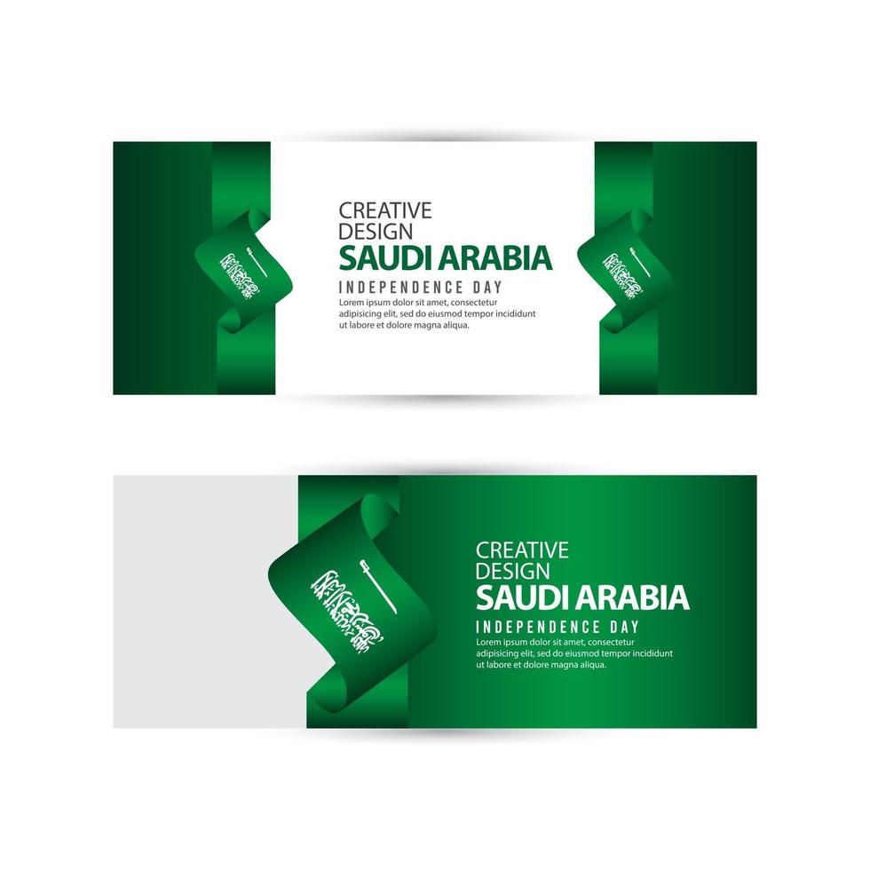 Arábia Saudita Dia da Independência celebração modelo de vetor ilustração design criativo