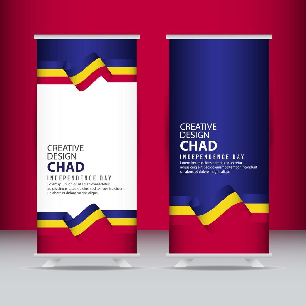 modelo de vetor ilustração design criativo celebração do dia da independência chad