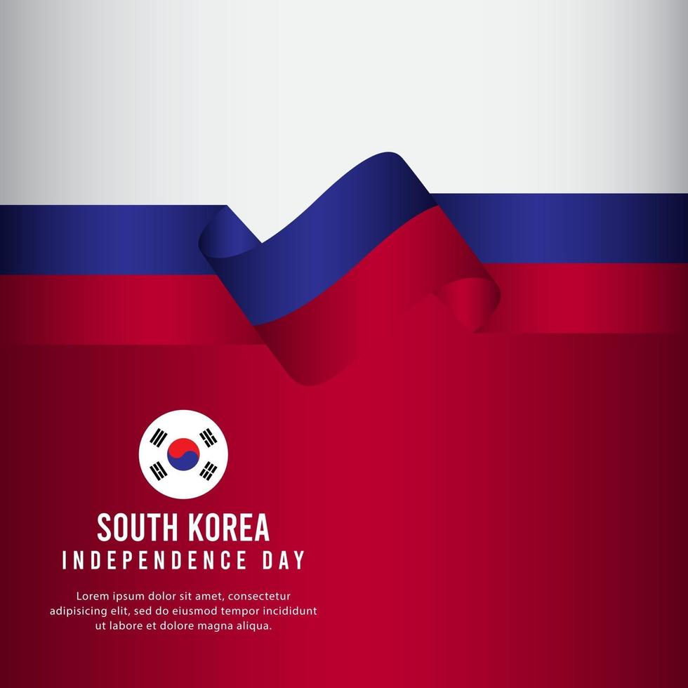 Coréia do Sul celebração do dia da independência modelo de vetor ilustração design criativo