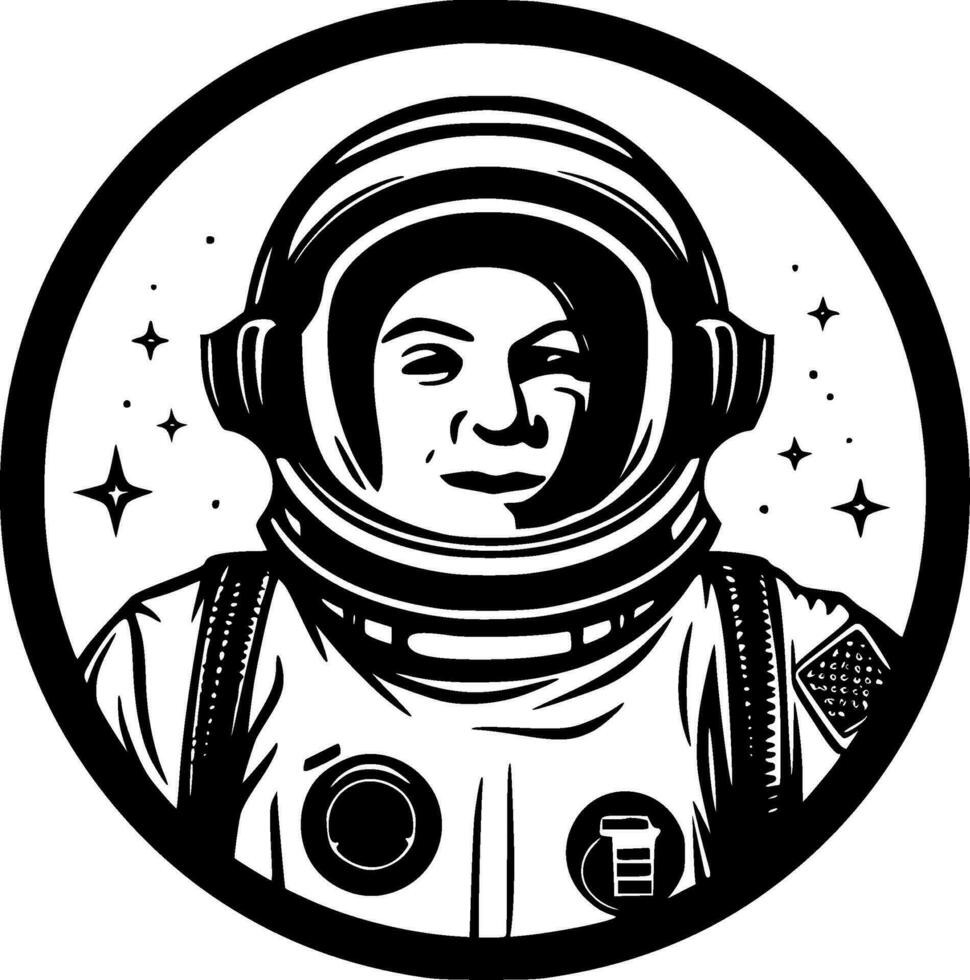 astronauta, minimalista e simples silhueta - vetor ilustração