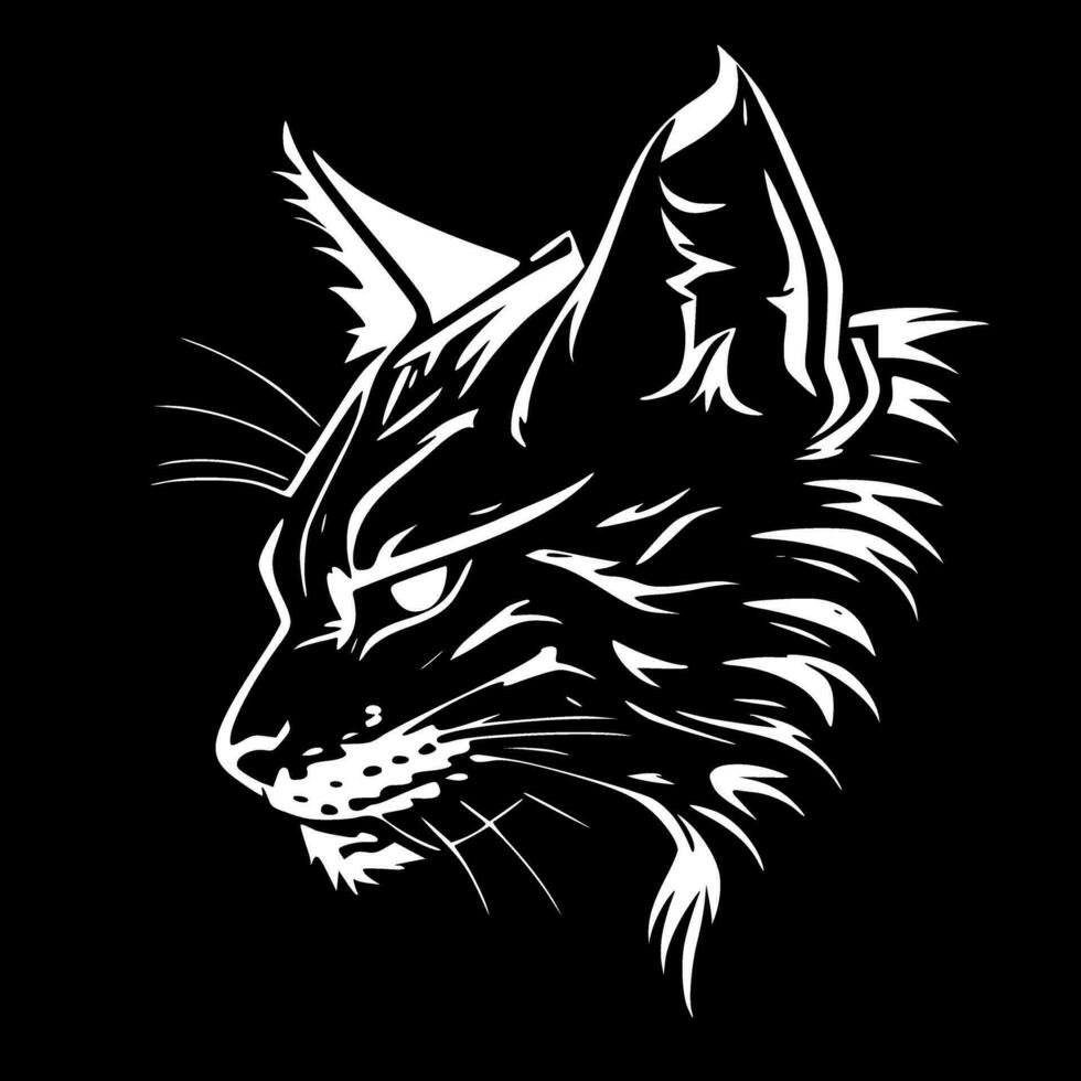 gato selvagem - minimalista e plano logotipo - vetor ilustração